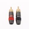 2/6/10Pcs   Solder Plug Gold-Plated Monster Copper Male Plug Wiring Audio And Video Red Black Extension Socket