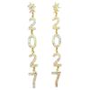1 Pair/Set Fashion 2027 Digital Earrings 2027 Number Pendant Earrings  Celebration Holiday