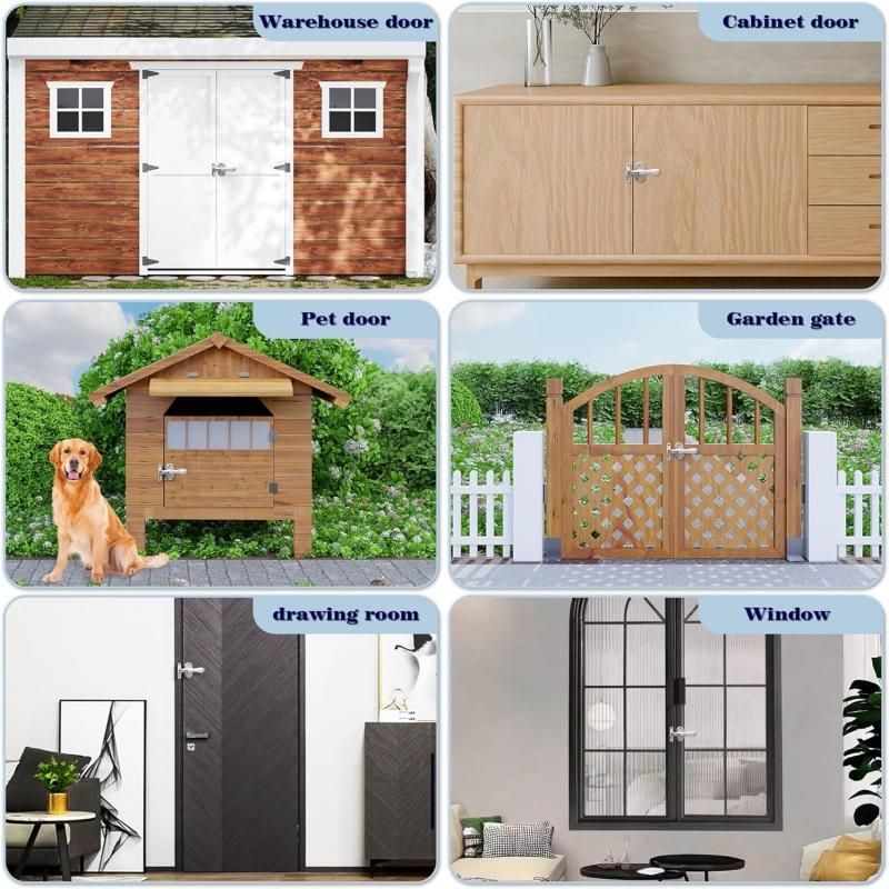 Stainless Steel Double Slot Flip Latch Lock,90°/180° Door Bolts,Doors Handle Buckles,Anti-Theft Child Safety Locks Home Hardware