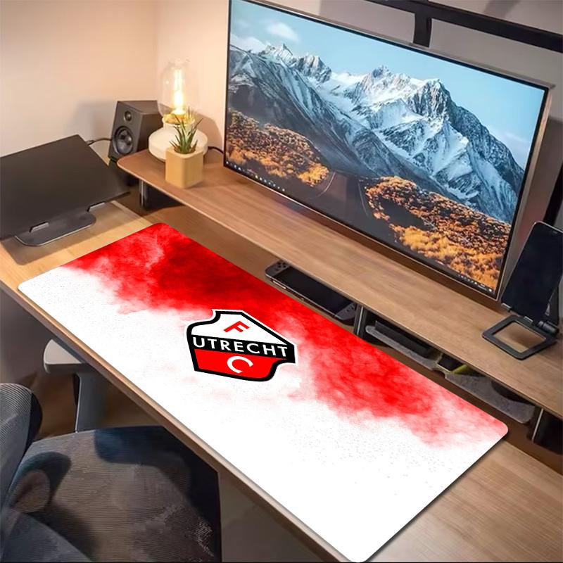 Football Club Utrecht Print  Cushion Non-slip Laptop Tablet Big Mousepad XXL Mat Mini PC Playmat With Lock edge