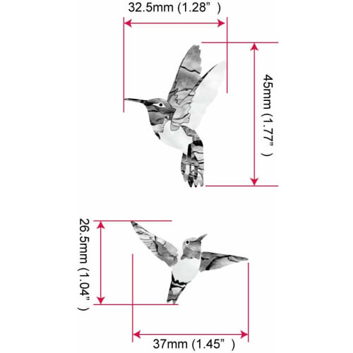 Dancing Hummingbird Guitar and Instrument Inlay Sticker