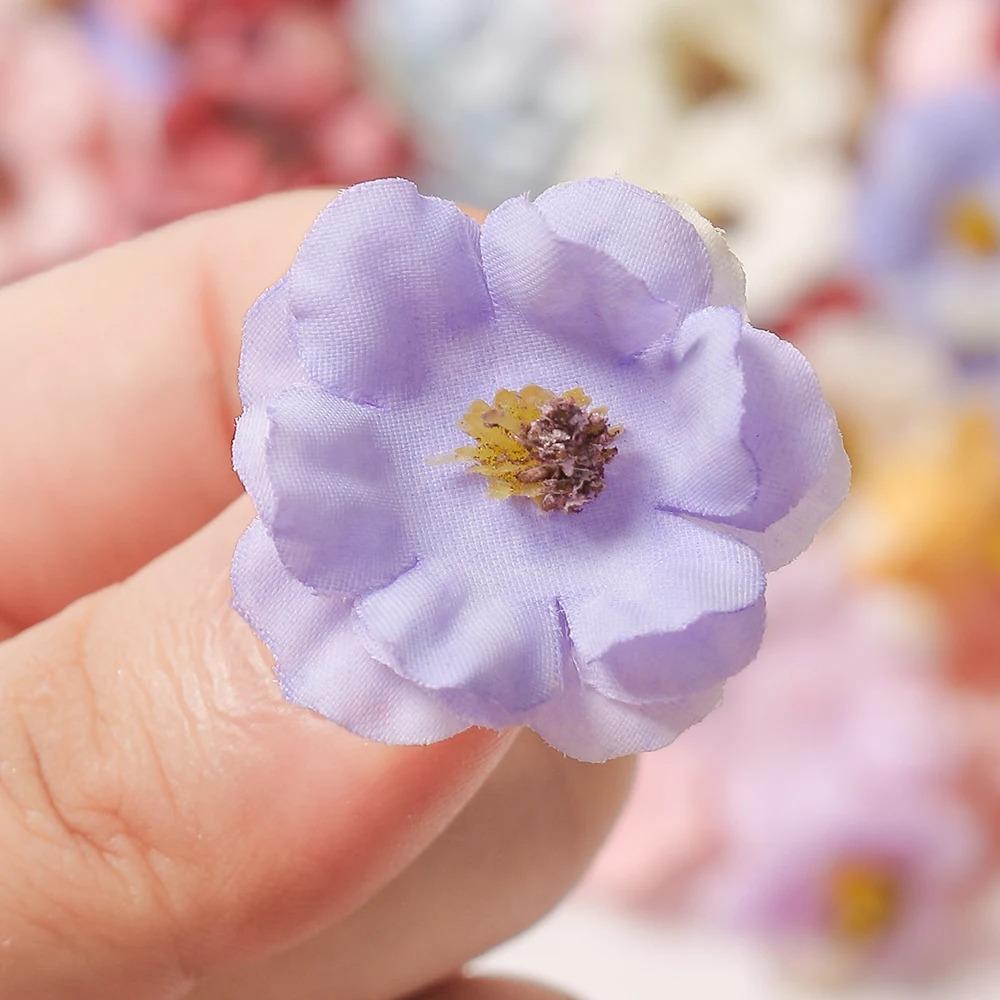 30/50Pcs 3cm Multicolor Mini Daisy Silk Artificial Flower DIY Valentines Day Party Christmas Wedding Decoration Home Decor
