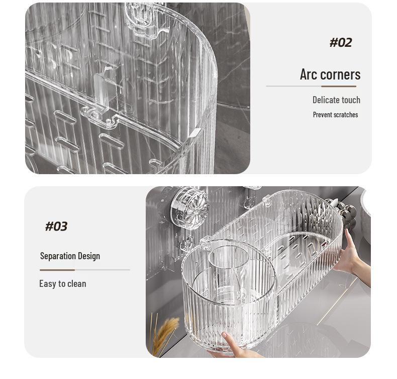 Punch-Free Suction Cup Bathroom Cosmetics Organizer