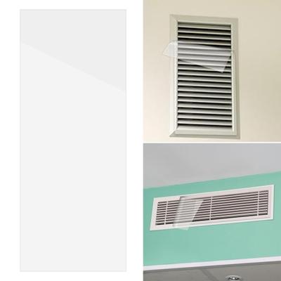 6 ks PET krytů větracích otvorů 8x15,5 palce s průhlednou lepicí vrstvou pro domácnost, obytný vůz, HVAC, AC, podlahu, stěnu, strop, mřížku přívodu vzduchu, krycí fólii větracího otvoru, pasuje na dřevo, plast