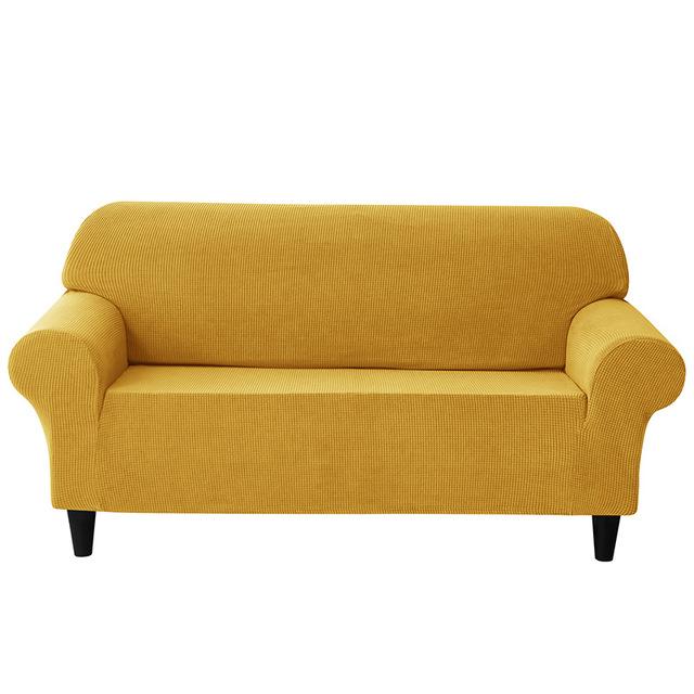 

Жаккардовый чехол для дивана в европейском стиле, эластичный чехол для дивана из кукурузной ткани для гостиной, защита от грязи, защита для дивана, мебели 3 seater (190-230cm) лимонно-желтый