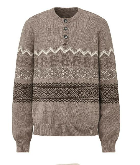 

Men s and Women s High-End Christmas Penguin Sweater with Henry Collar XXL сірий колір