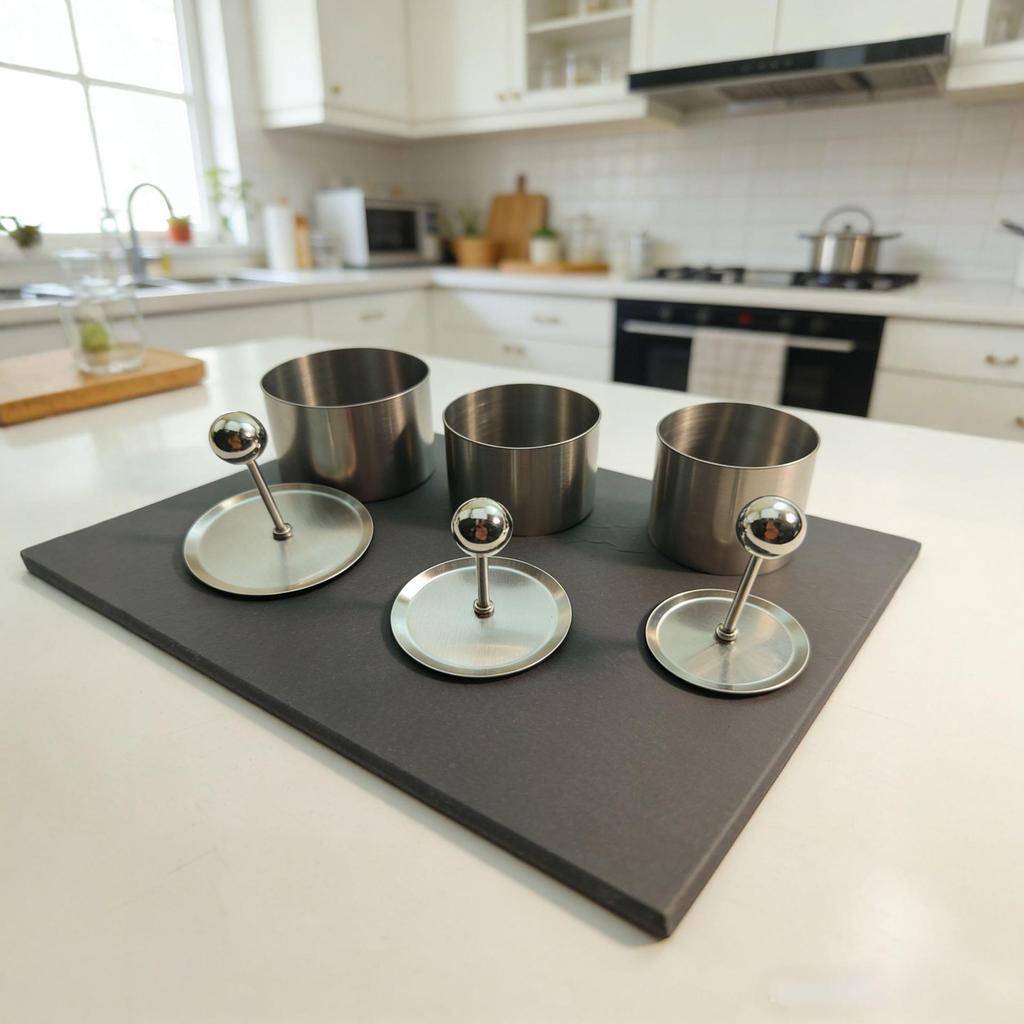 Purple Rice Taro Cheese Mold - Stainless Steel Sushi Shaping Tool for Plating & Decoration.