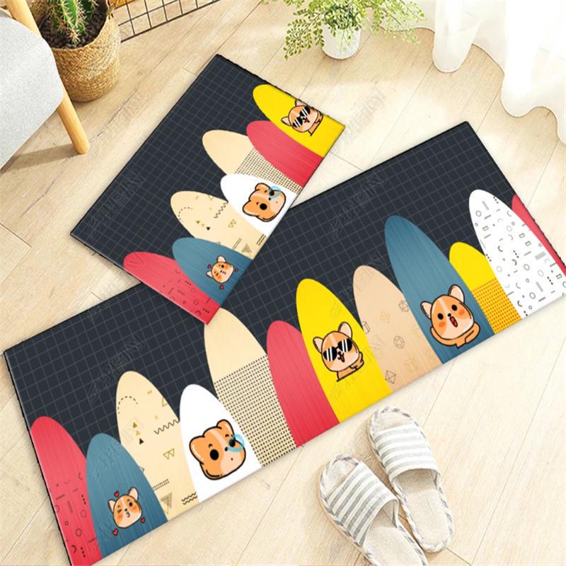 Oil-Proof, Absorbent Non-Slip Mats for Kitchen, Bathroom, and Entryway - Long Strips and Bedroom Carpet.