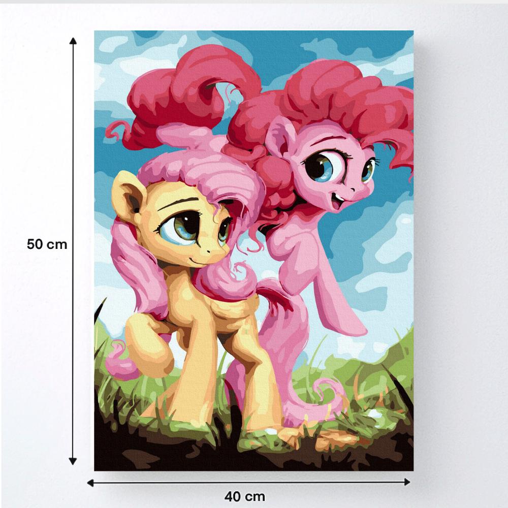 Malowanie Po Numerach Z Ramą Obrazy Do Malowania - Kucyki Pony 40X50 Cm
