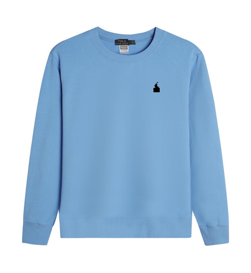 

Повсякденна осіння худі-поло в американському стилі, з довгою рукавою, з чистої бавовни, з вишитим дизайном коня XL