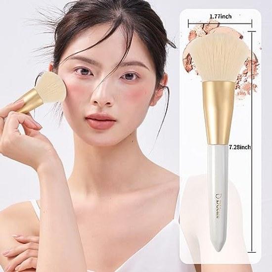 DUcare Face Powder Brush Makeup Fluffy Large Cheek Made Premium Taklon X1-01