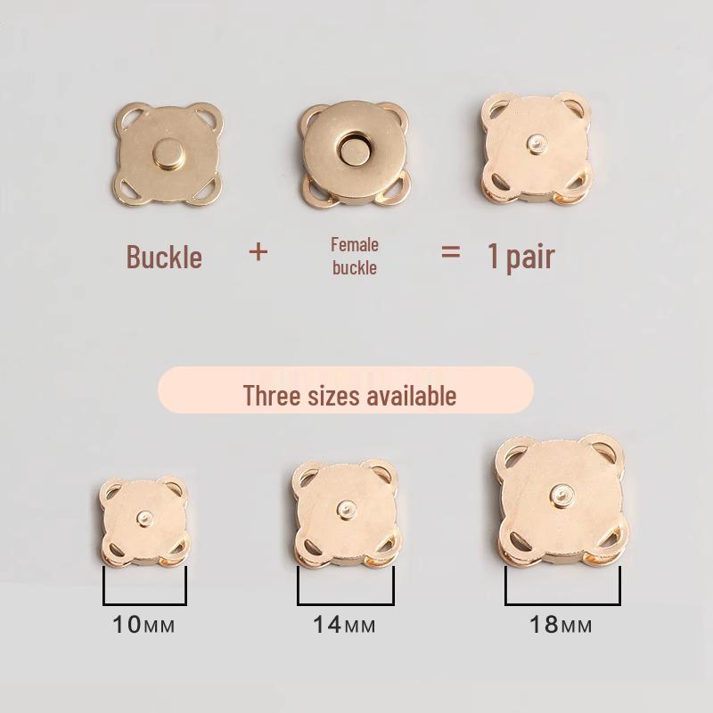 Runde Metall-Magnetische Versteckte Schnallen für Taschen & Bekleidung - 14 mm & 18 mm