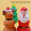 Interactive Christmas Pet Toy Bite-Resistant Teeth-Cleaning Built-in Sound Squeaker Rubber Toy for Dogs