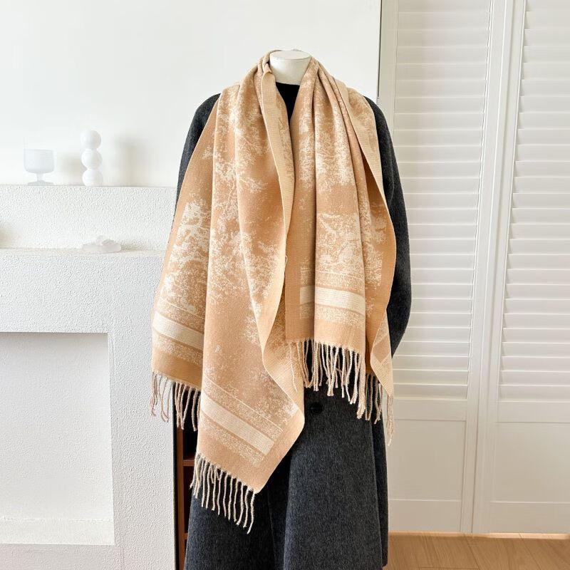 Women s Graphene Heated Retro Ethnic Double-sided Scarf