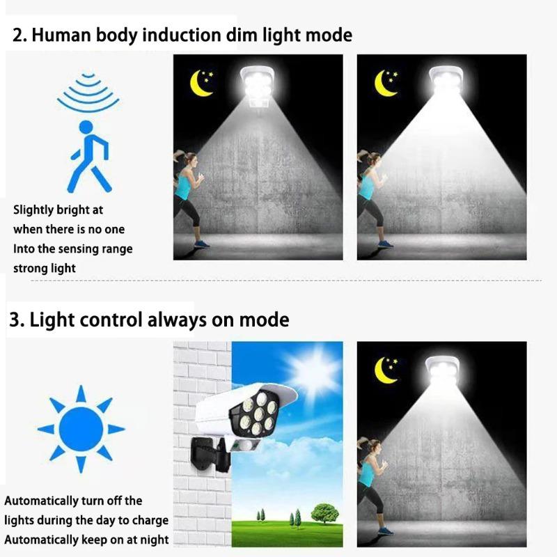 77Leds Solar Light LED Outdoor Solar Light Motion Sensor Solar Night Lamp Security Dummy Camera Lamp IP65 Waterproof Light