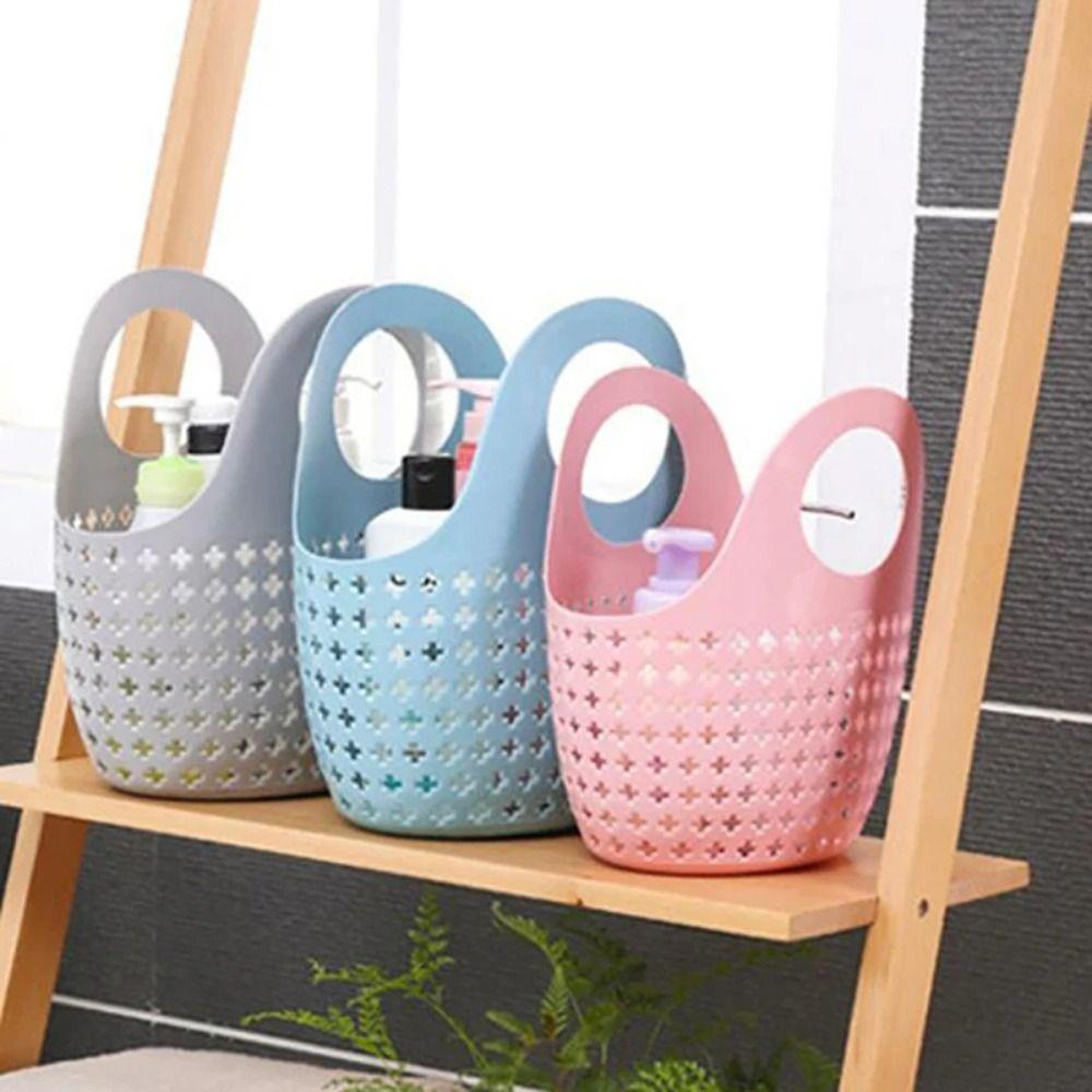 Plastic Shower Basket Mesh Wash Storage Basket Shopping Basket Laundry Basket  Bathroom