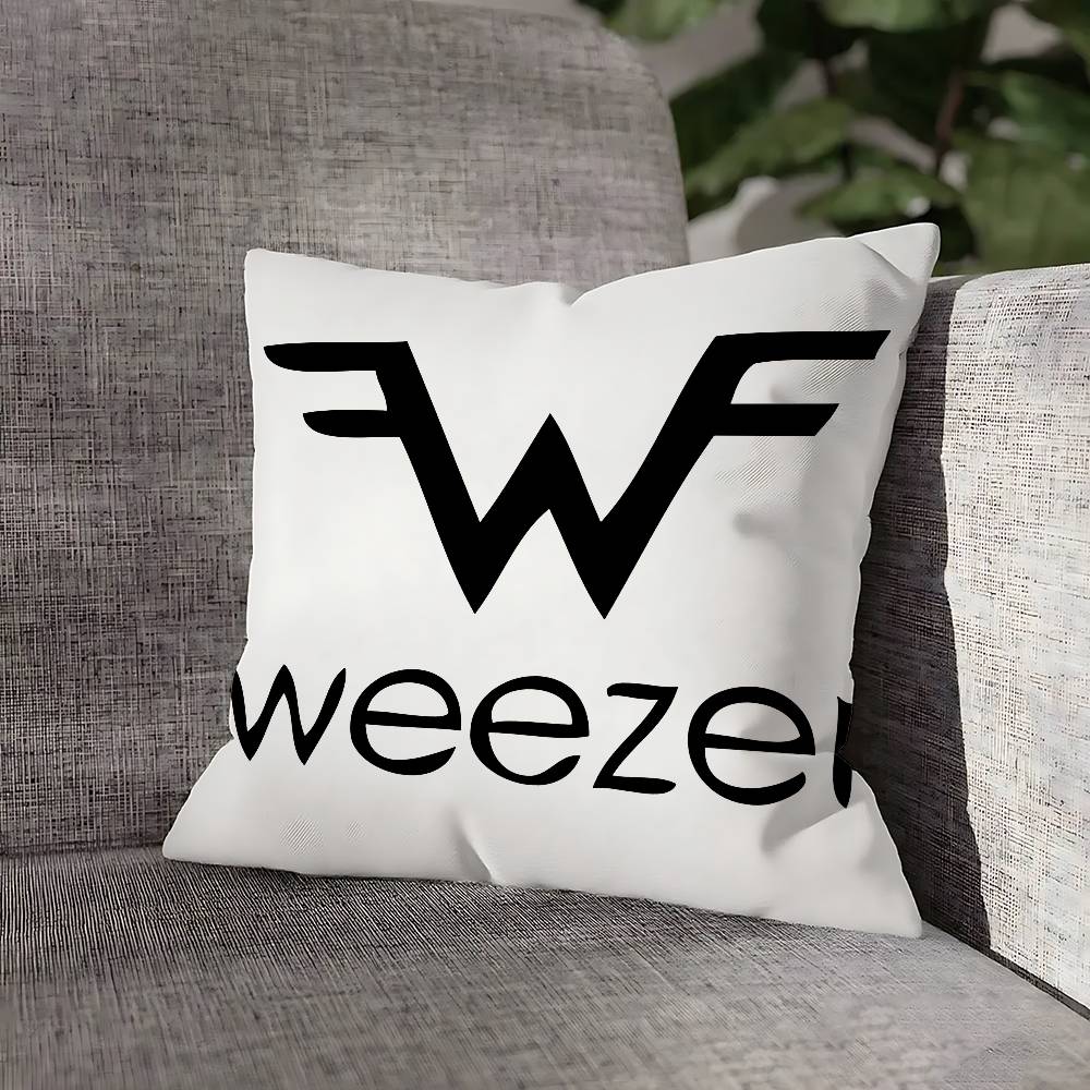 Band W-Weezer Pillow Case For Sofa Decor Car Office Room Printing Cushion Cover Decorations and Protector