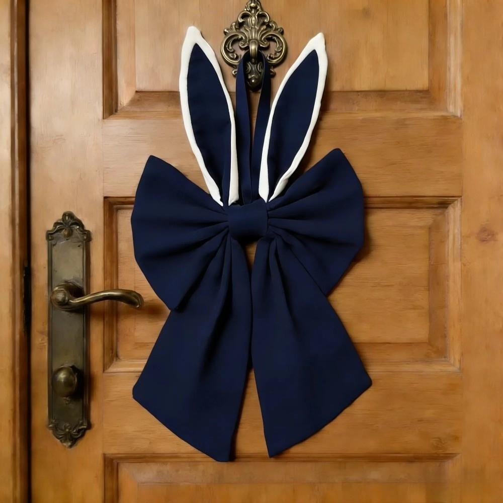 Soft Bunny Ear Bow Multi-colored Wreath Bow Front Door Decor Easter Hanging Item  Wall Decor