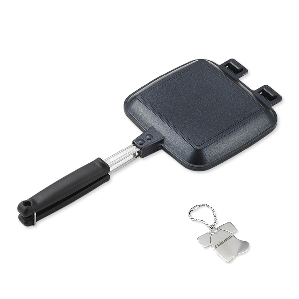 J-kitchens Уличная простая в использовании сэндвичница, совместимая с газом/индукцией, фторопластовое покрытие, включает оригинальную бирку