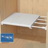Wall Mounted Retractable Layers Board Punch-free Closet Dividers Wardrobe Storage Shelf  Bedroom