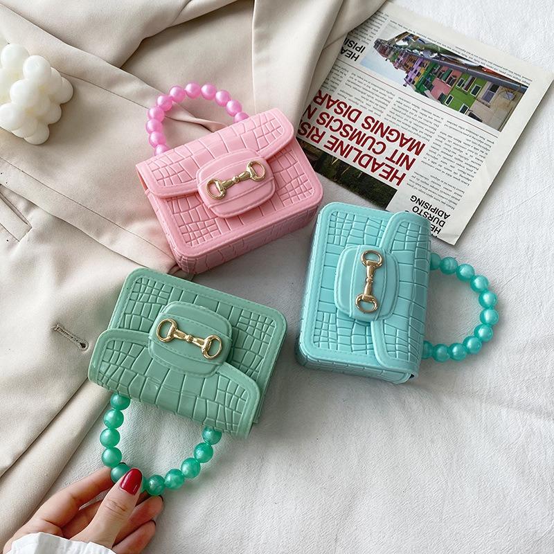Pearl stone pattern jelly bag versatile lock women's bag