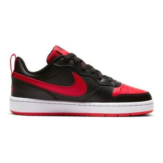 Nike Court Borough Low 2 Nero Rosso Universitario GS BQ5448-007