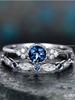 925 Sterling Silver Ring Set with Emerald Zircon Crystals for Women Engagement Wedding Glamour Luxury Quality Fine Jewelry Gifts
