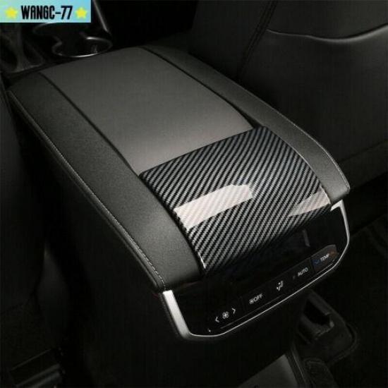 Carbon Fiber Center Console Armrest Box Cover For Toyota Highlander -