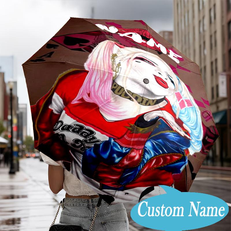 Custom Name Quinn's Money Dance Umbrella Folding Umbrella, Automatic Umbrella - 8-Frame for Travel, Casual Lightweight Personalized Gifts