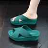 Fashion New Style Slope Heel Slippers Women's Summer Casual High Heel Sandals Female  Anti Slip Plastic Beach Thick Sole Sandals Womens
