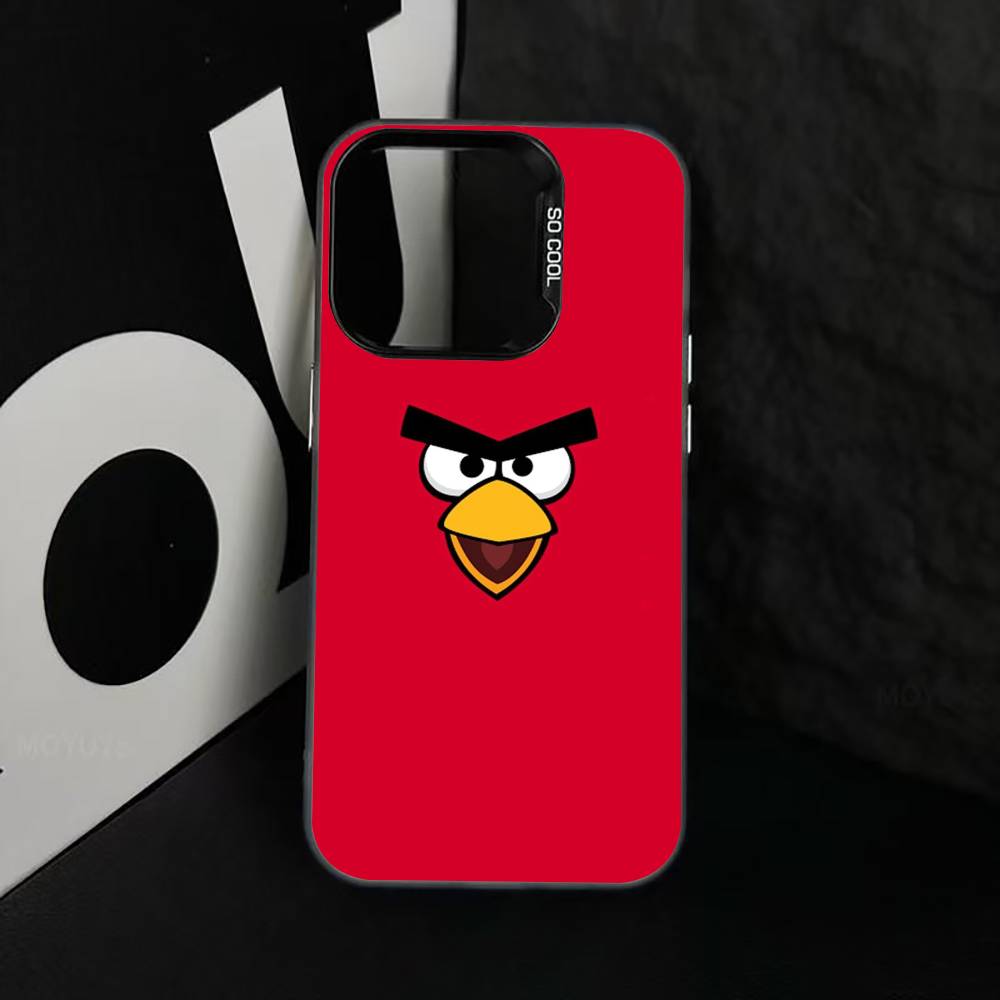 Funny Cartoon A-Angry B-Birds Phone Case For iPhone 17,16,15,14,13,12,11 Plus,Pro Max,XS,Colorful Silver Phone case Funda Cover