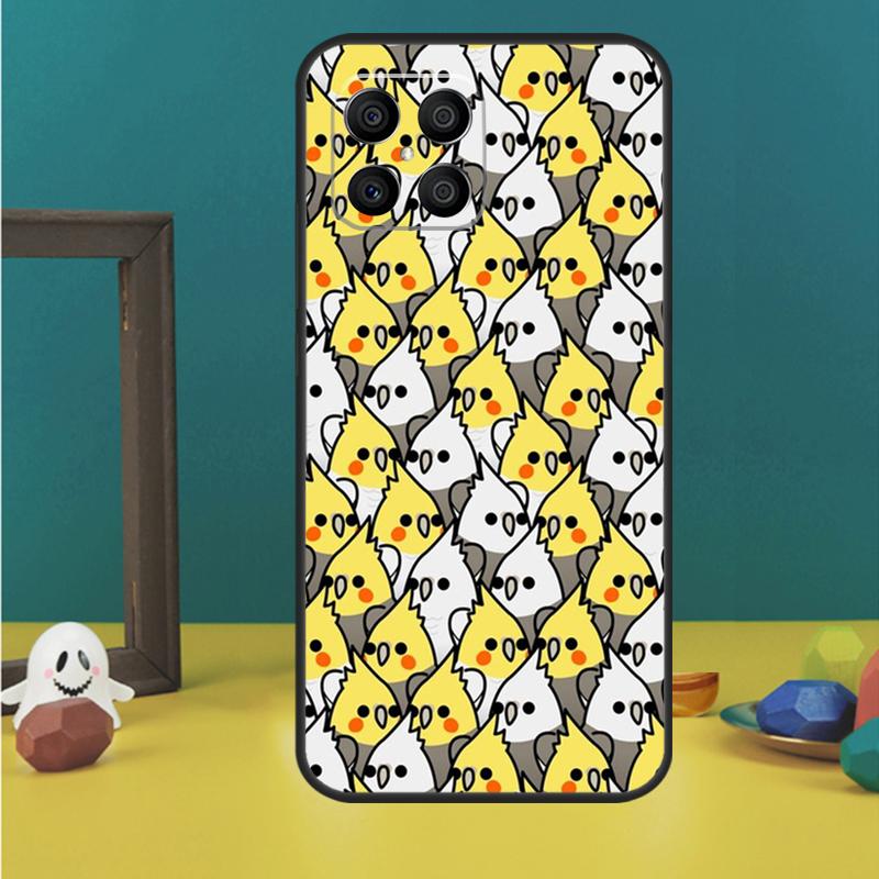 Cartoon Cockatiel Collage Case For Honor 200 Lite Magic 7 6 5 Pro Honor X9c X9b X9a X8b X8a X8 X9 50 70 90 Lite Cover