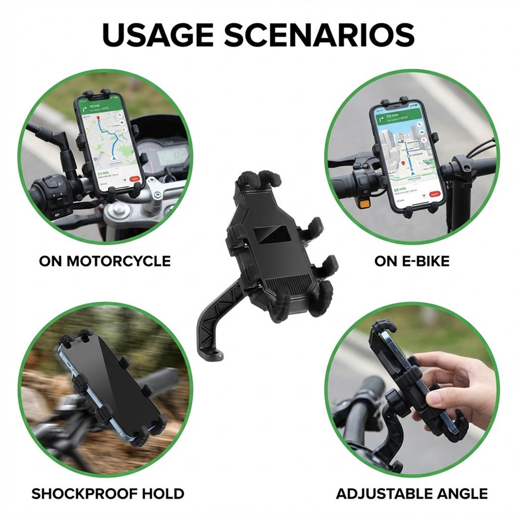 Octopus Shockproof Phone Holder Motorcycle Bicycle Stand Motorbike Bike Handlebar & Rearview Mirror Cellphone Navigation Bracket