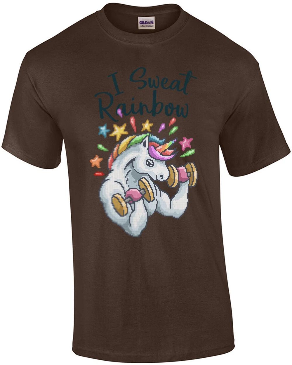 I Sweat Rainbow Unicorn T-Shirt M