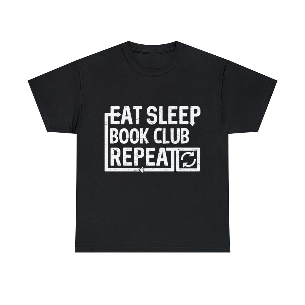 Eat Sleep Book Club Graphic Tee Shirt, S-5XL