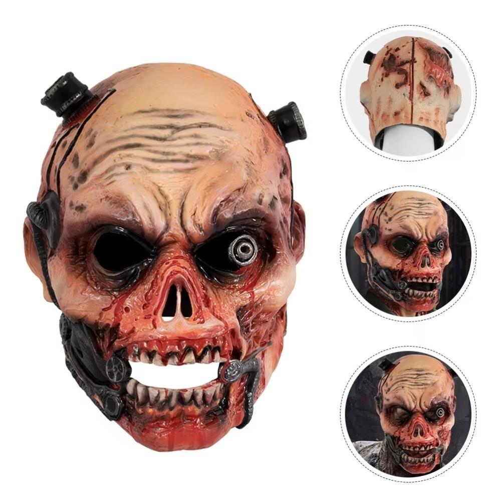 Realistic Halloween Ghost Mask 3D Stereo Demon Grim Reaper Mask Demon Face Cover  Cosplay Events