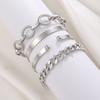 Vintage Mehrschichtiges Kettenarmband Set für Damen – Trendiger Europäischer Stil, Retro Minimalistischer Handschmuck, Grenzüberschreitende Heißverkauf Accessoires