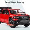 1:32 Mammoth Pickup Toy Car Model Alloy Diecast Doors Opened Sound Light Pull Back Truck Vehicle Models for Boys Kids Gifts