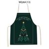 Merry Christmas Tree Socks Gift Letter Printed Cleaning Kitchen Apron Baking Cooking Antifouling Apron Sleeveless Pinafore