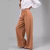 2024 Spring/Summer Women's Casual Wide-Leg Pants with Zipper Pocket