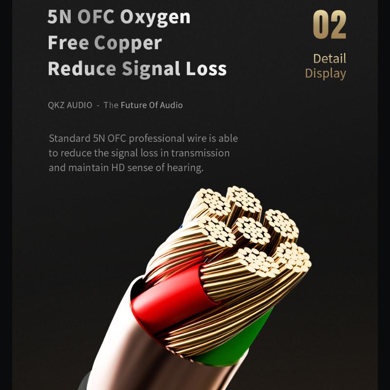 QKZ SK8 Heavy Bass Headset Computer Game Line Control mit Weizenbewegung In-Ear-Kopfhörer