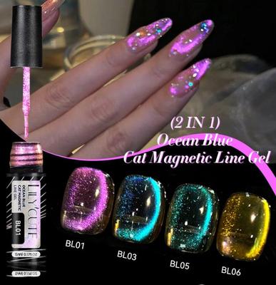 5ML Sparking Cat Eye Nail Gel Art Glitter Shinny Effect UV Gel Polish Shimmer Dust DIY Nails Decor