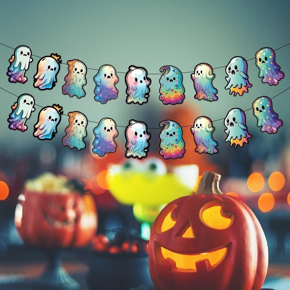 Paper Ghost Spiral Pendant Colorful Ghost Ceiling Decoration  Home Decoration
