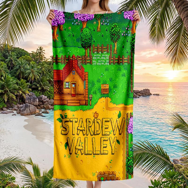 Large Beach Towel Quick Dry Absorbent Towel For Beach IndoorStardew Valley