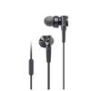 Sony Earphones Deep Bass Model MDR-XB75AP In-ear Type Remote Control Microphone Black B Electronics Cameras