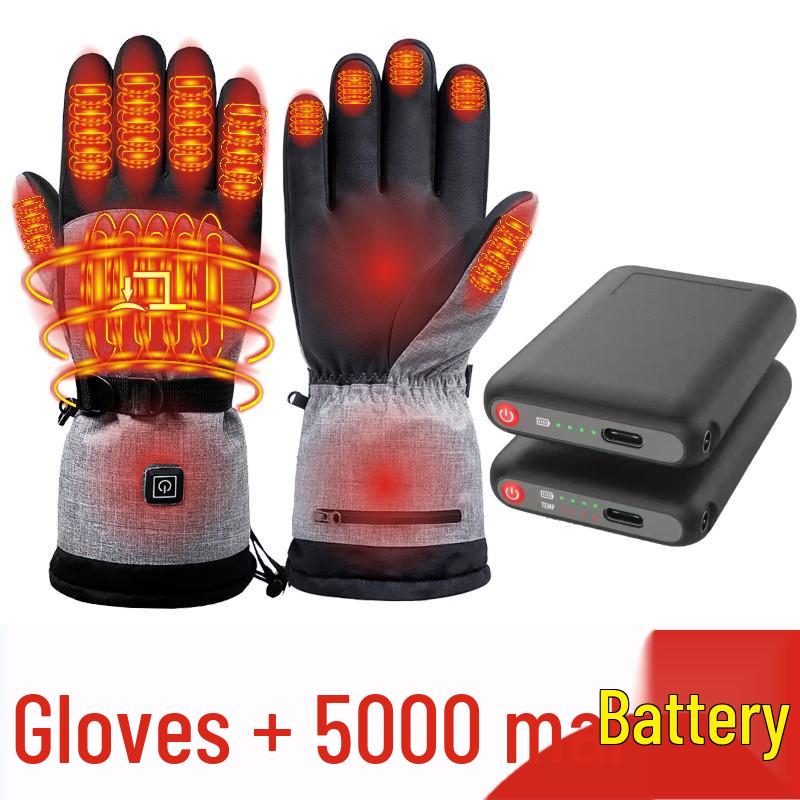 Smart Heated Waterproof Ski Gloves for Sports & Motorcycling