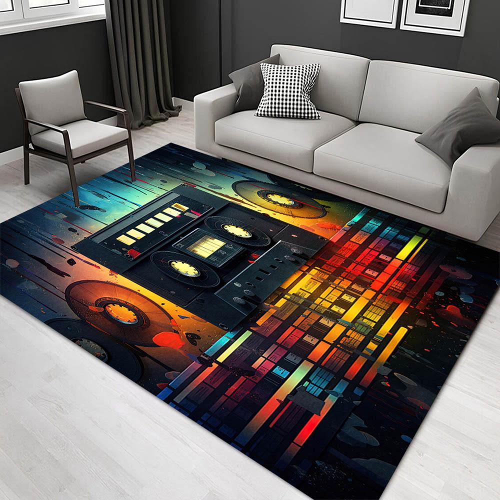 

1pc Pattern Carpet, Area Rug For Living Room Bedroom Room Bed Chair Laundry Entryway Corridor Yard Non-slip Outdoor Camping Rug F 60cm by 90cm