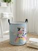 Rainbow Cow Heart Star Print Foldable Large-Capacity Storage Basket, for Kids' Toys and Clothes, Home & Bathroom Laundry Use