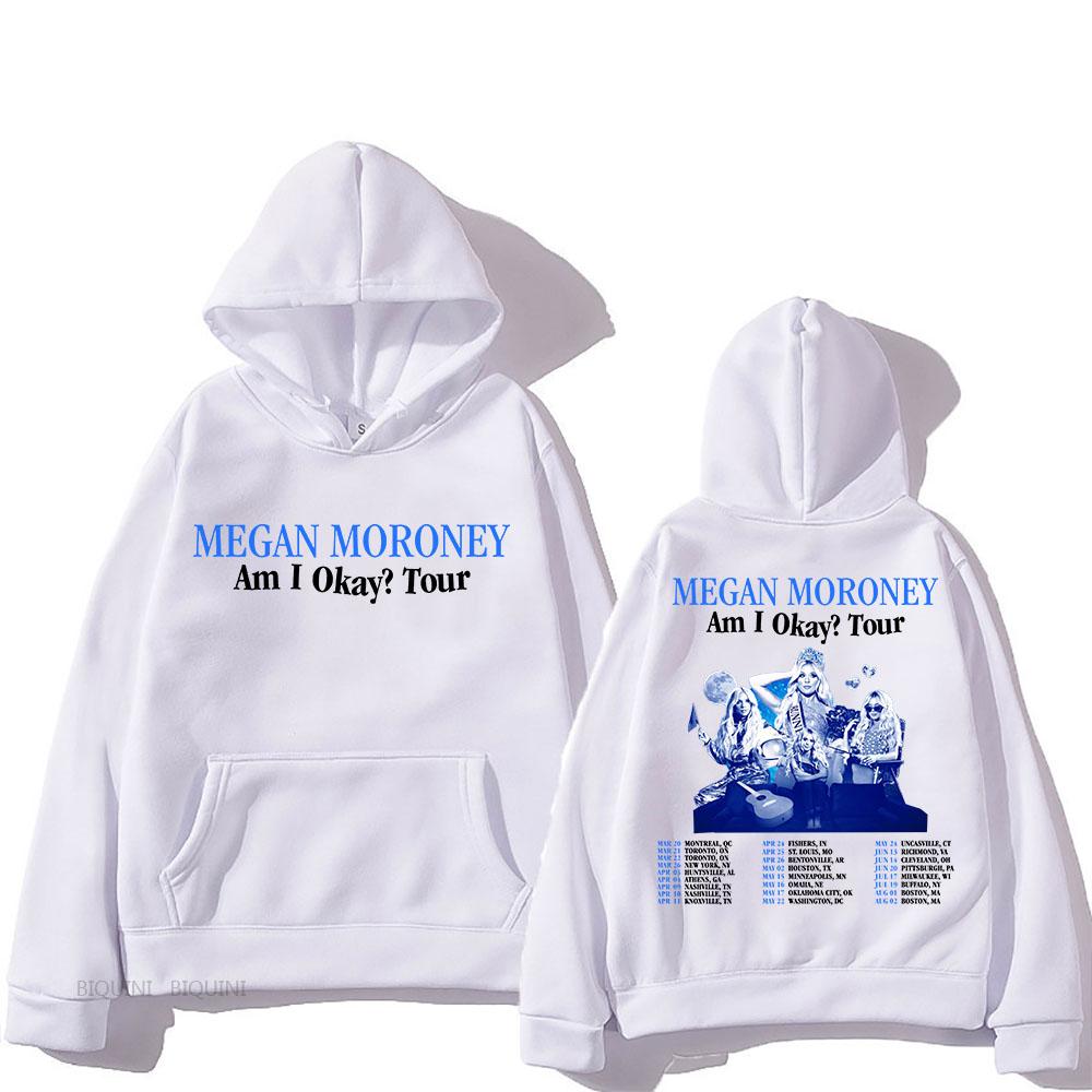 Megan Moroney Hooded for Autumn/Winter Vintage Casual Sweatshirt Long-sleeved Hip Hop Comfortable Clothing Women Punk Pullovers