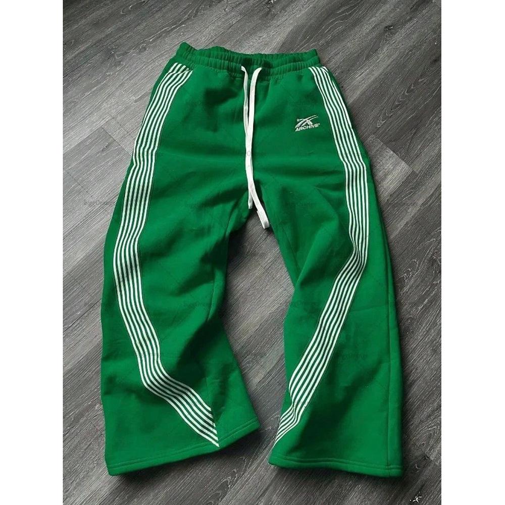 2025 Autumn/Winter Men's Striped Hip Hop Straight-Leg Casual Pants